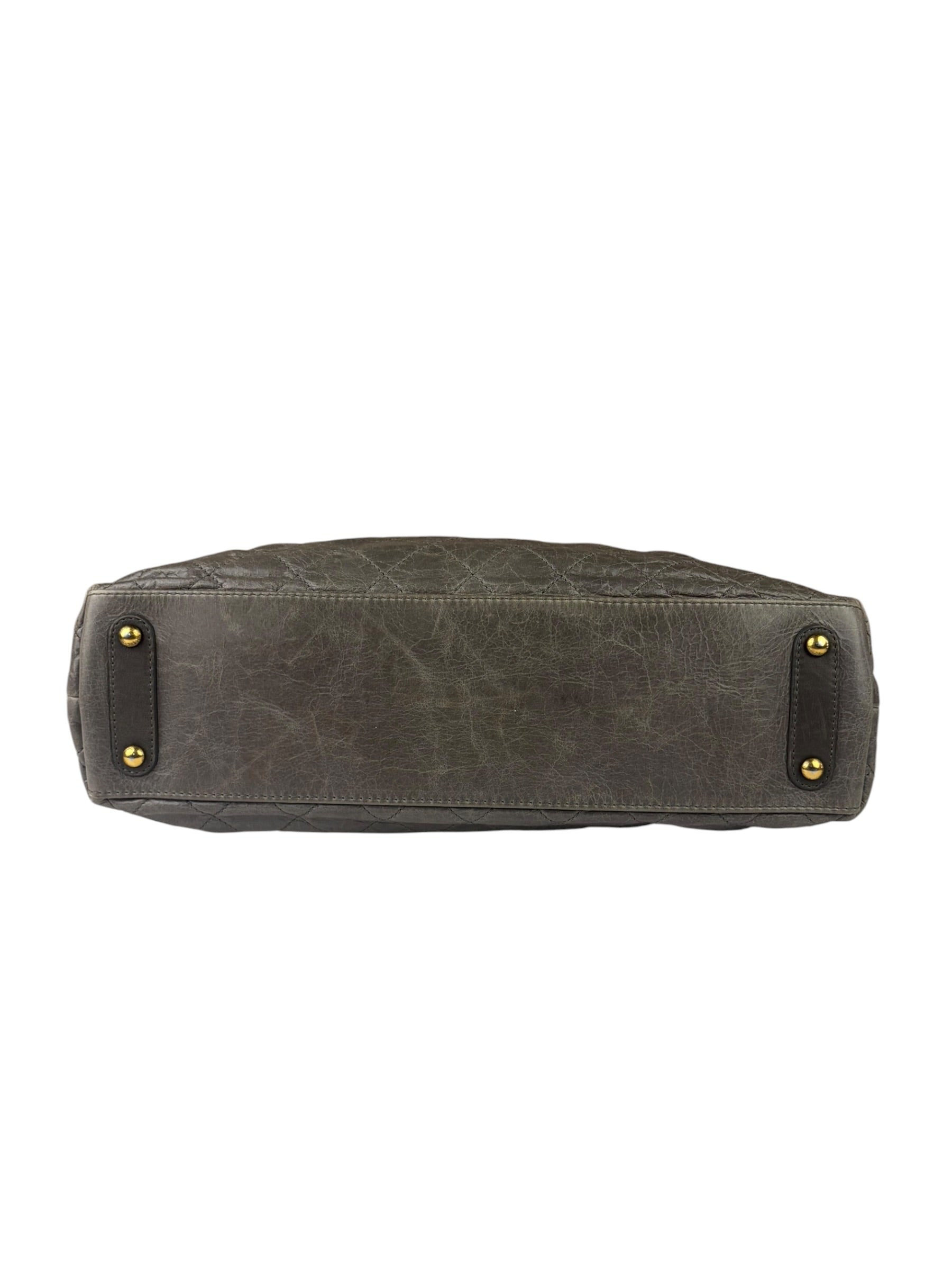 Chanel Grey Quilted Calfskin Paris-Bombay Bindi Two-Way Tote 2012