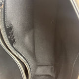 Gucci Black Leather GG Logo Marmont Noir Matelasse Shoulder Bag