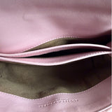 Bottega Veneta Baby Pink Leather Intrecciato Embroidered Flap Bag