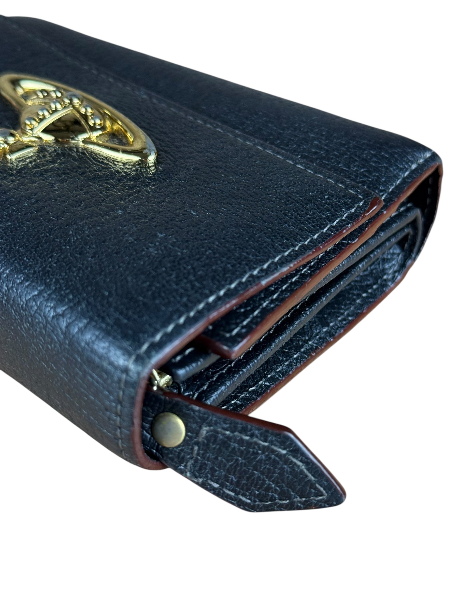 Vivienne Westwood Leather Orb Emblem Wallet