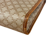 Celine Brown Leather Macadam Pouch