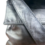 Chanel Vintage Black Leather Flap Crossbody Messenger Bag 1997