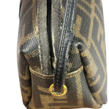 Fendi Black Leather Trim Zucca Small Camera Bag
