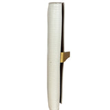 Bottega Veneta White Leather Palmellato Angle Long Wallet