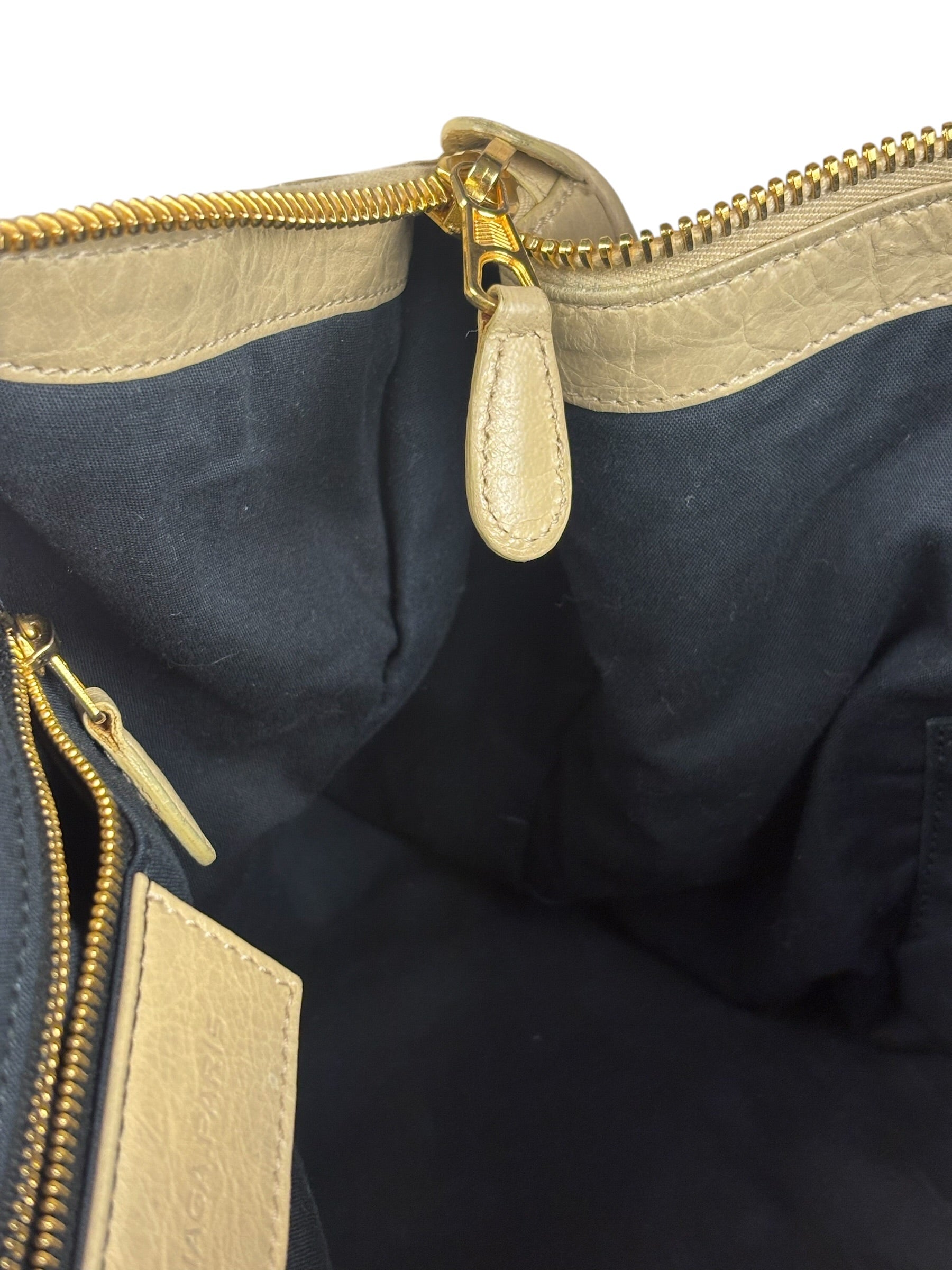 Balenciaga Beige Leather Large Classic City Bag