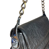 Fendi B Biz Black Leather Shoulder Bag