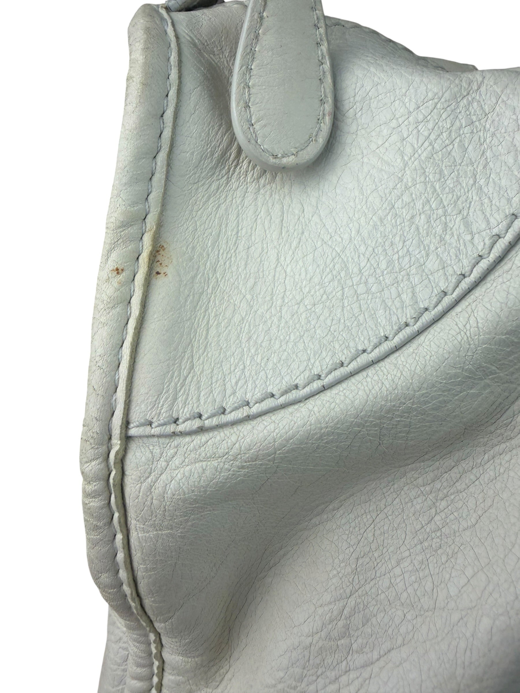 Balenciaga White Leather Giant 21 City Shoulder Bag