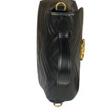 Gucci Black Leather Marmont Medium Shoulder Bag