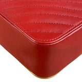 Chanel Red Quilted Leather Rock The Corner Minaudiere Shoulder Bag 2018