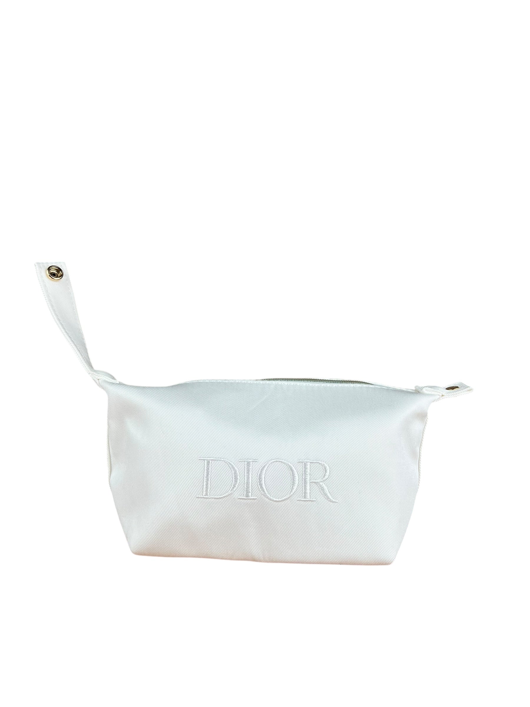 Dior Beauty White Canvas Mini Pouch