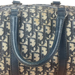 Christian Dior Vintage Navy Blue Trotter Oblique Bowling Boston Hand Bag