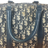 Christian Dior Vintage Navy Blue Trotter Oblique Bowling Boston Hand Bag