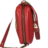Gucci Red Leather Marmont Small Camera Bag