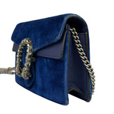 Gucci Blue Velvet Mini Dionysus Chain Bag
