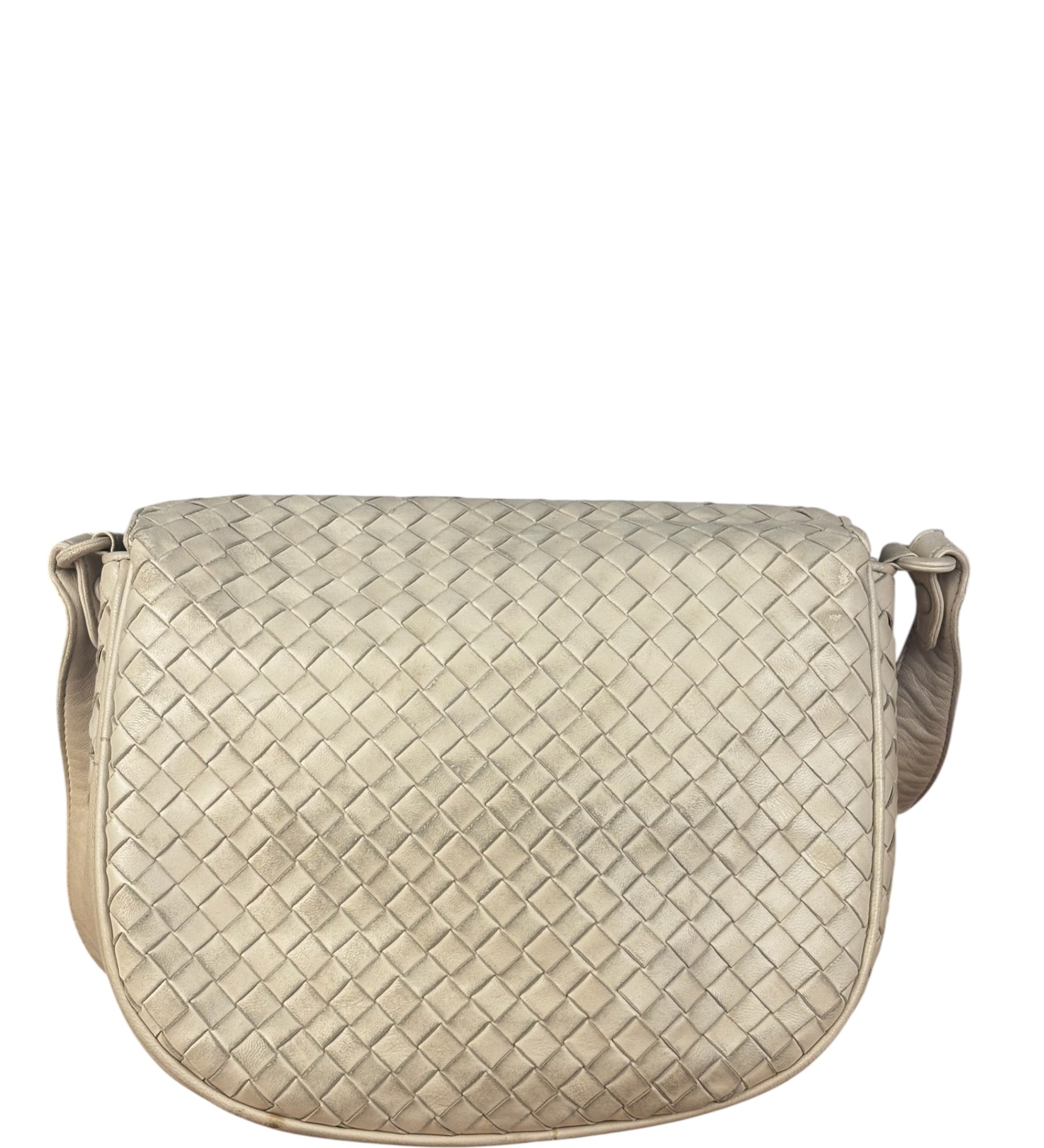 Bottega Veneta Vintage Beige Intrecciato Crossbody