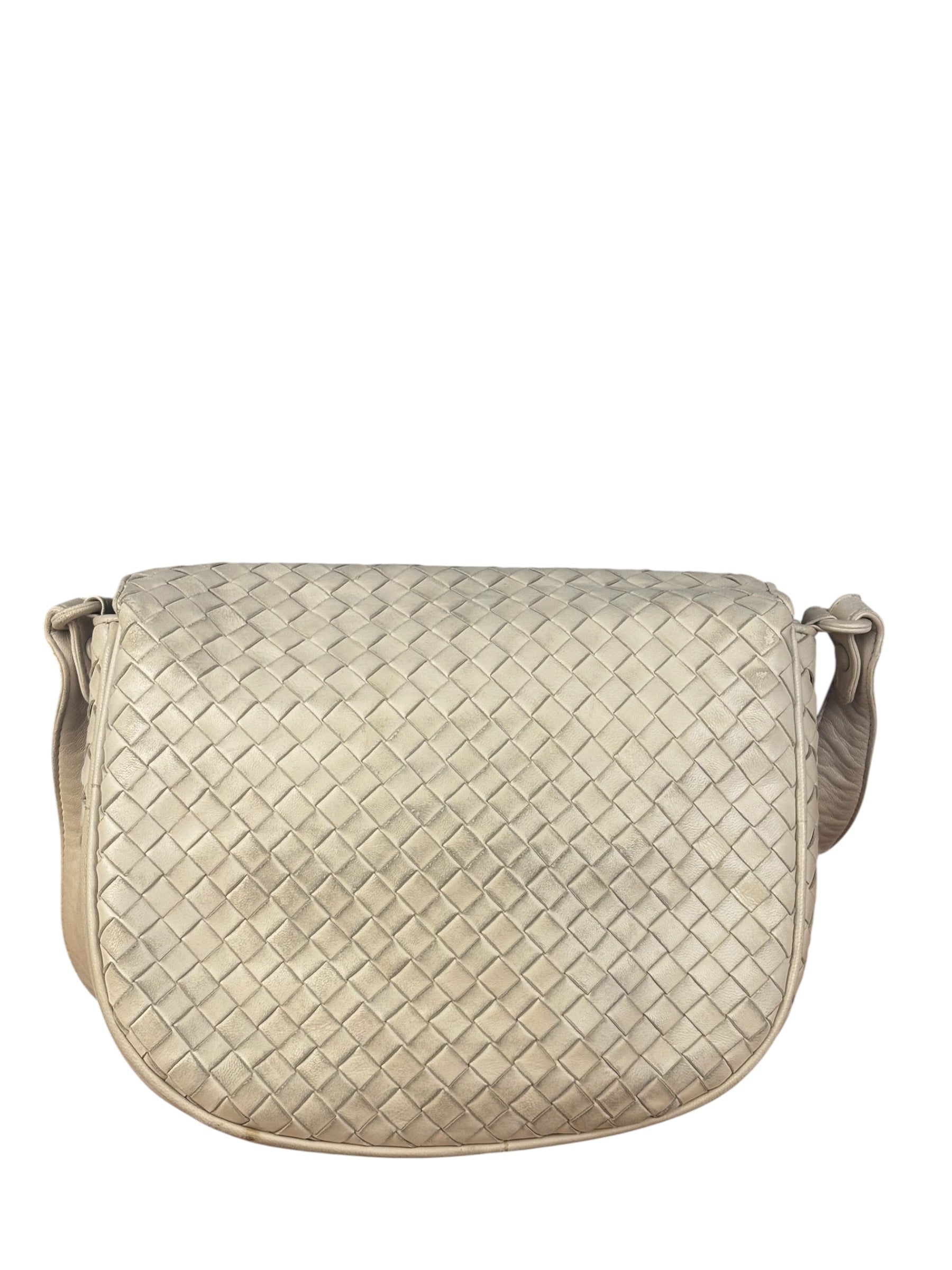 Bottega Veneta Vintage Beige Intrecciato Crossbody