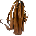 Gucci Brown Leather Bamboo Backpack