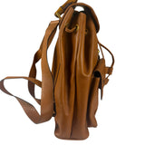 Gucci Brown Leather Bamboo Backpack