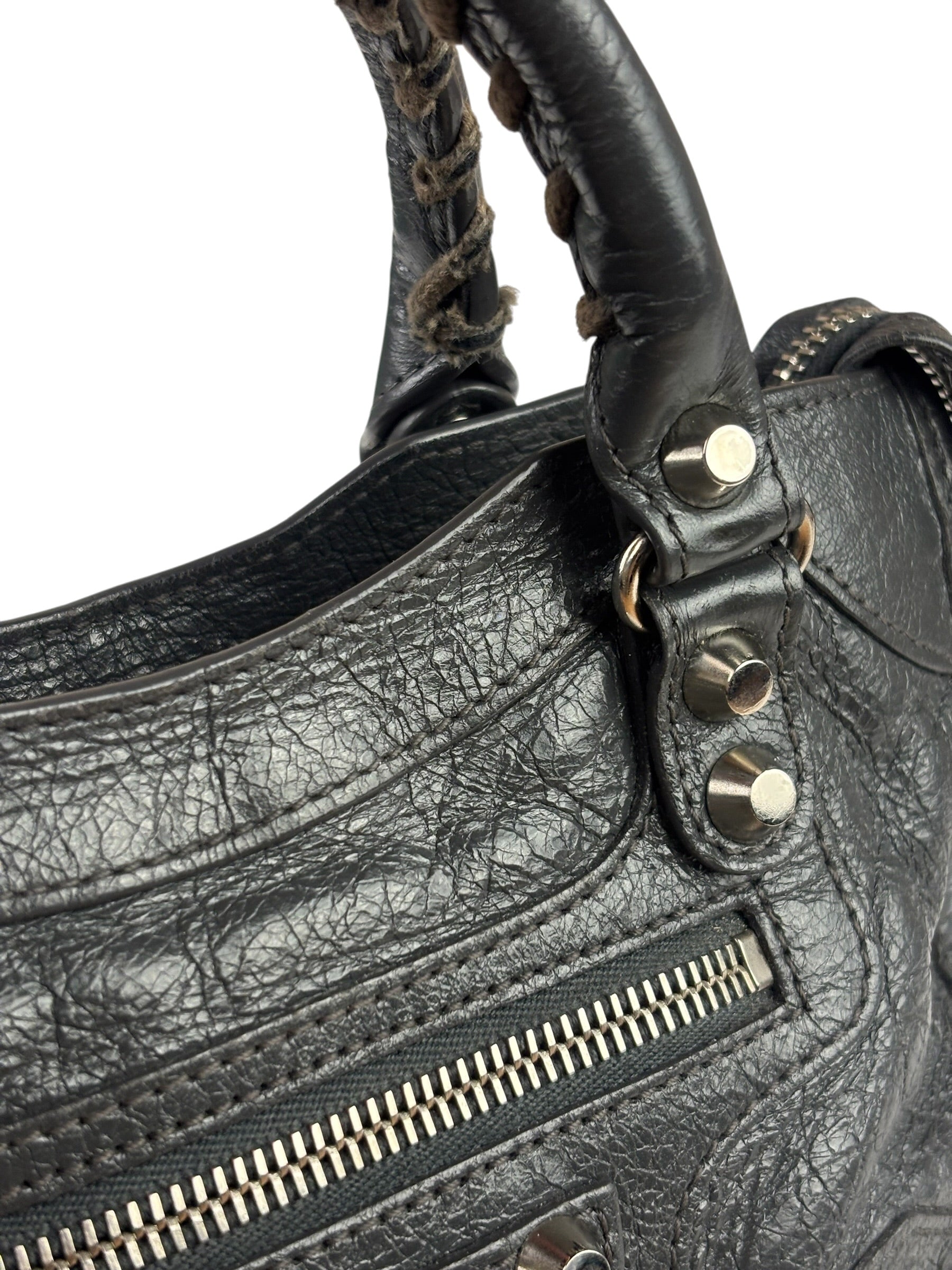 Balenciaga Grey Calfskin Mini Le City Bag