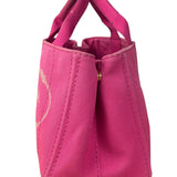 Prada Pink Canvas Canapa Hand Bag