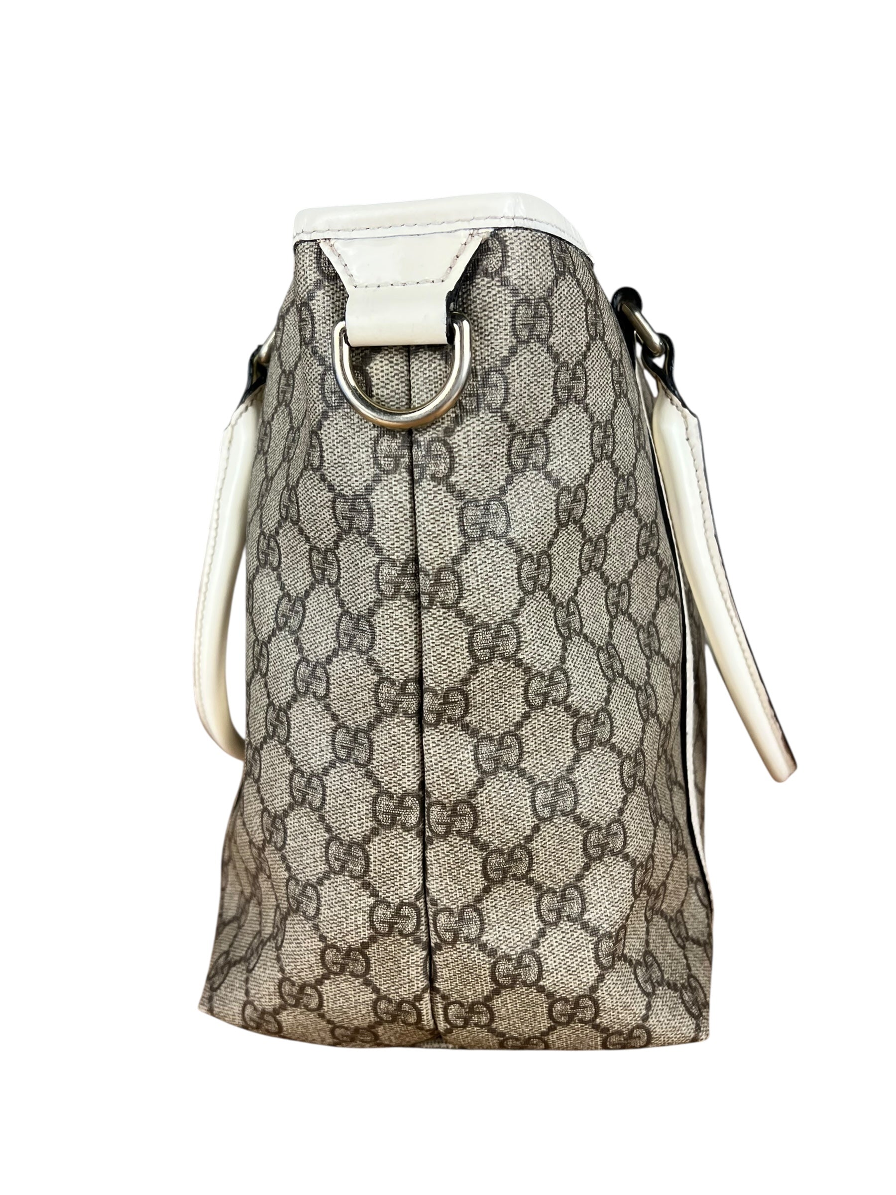 Gucci GG Joy Coated Canvas Tote Bag White/Beige