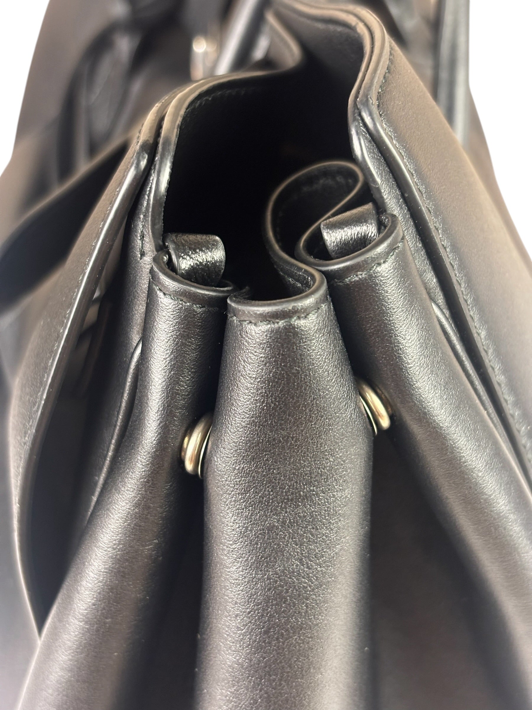 Balenciaga Black Leather Bel Air Carry Carry All Large Tote