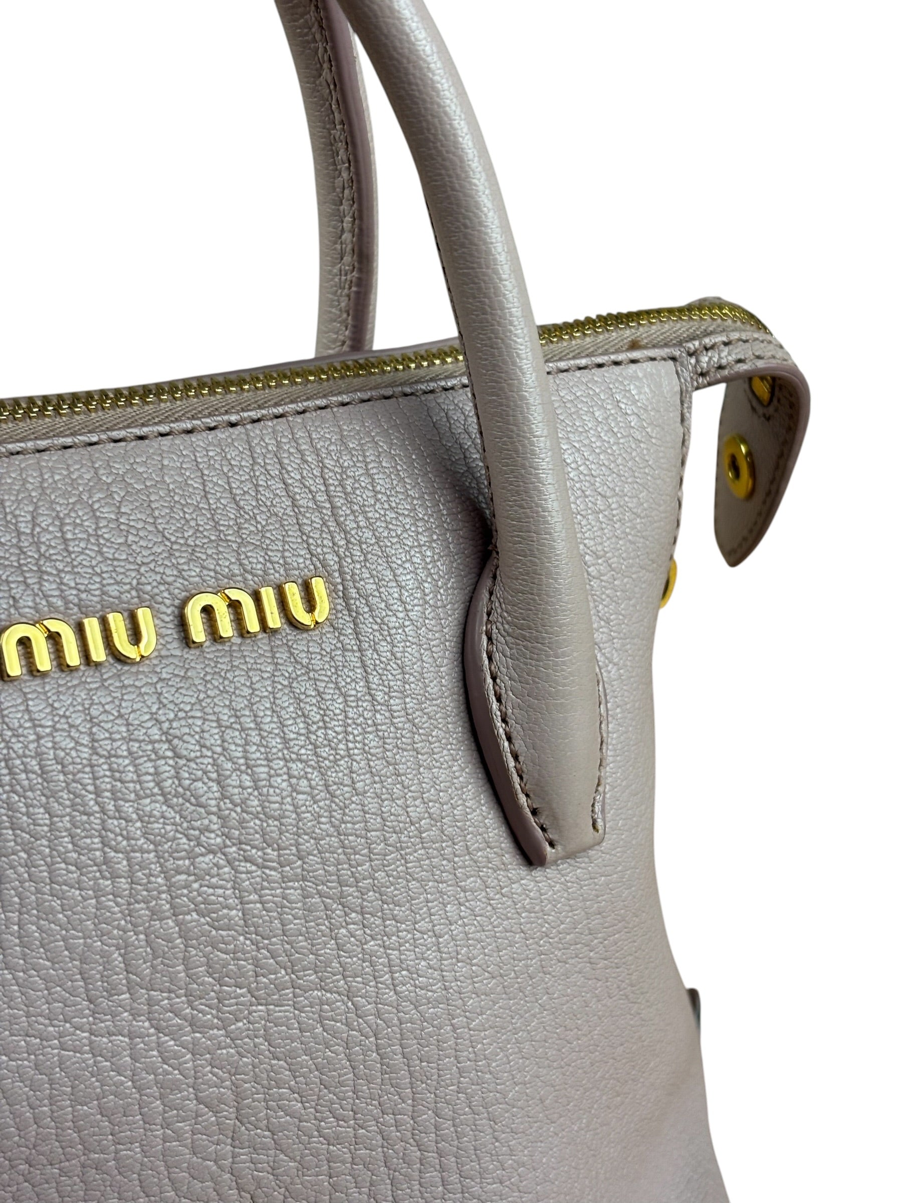 Miu Miu Blush Pink Leather Two-Way Bag