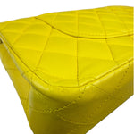 Chanel Yellow Quilted Lambskin Double Flap Bag 2009