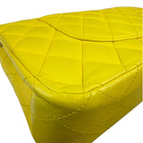 Chanel Yellow Quilted Lambskin Double Flap Bag 2009