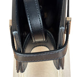 Yves Saint Laurent Two-Tone Leather Trim Small Manhattan Two-Way Bag