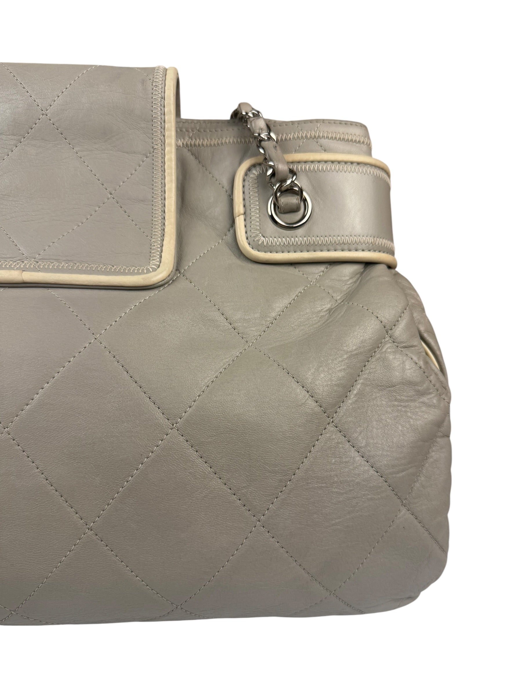 Chanel Grey Reissue Quilted Tote Bag 2013