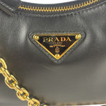 Prada Black Saffiano Leather Re-Edition Two-Way Bag