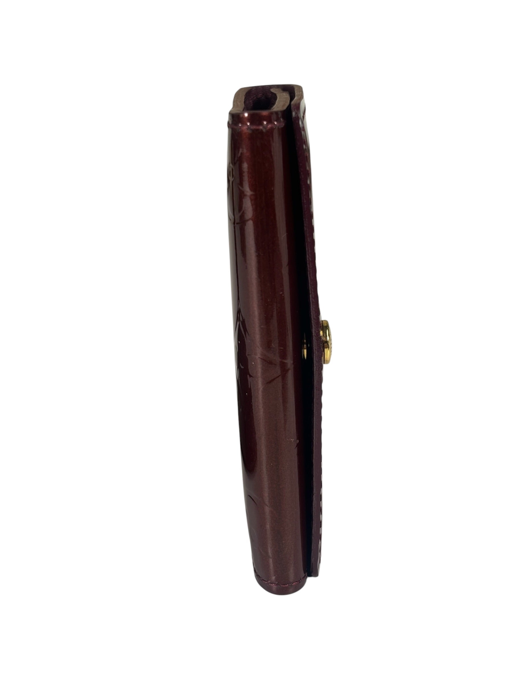 Louis Vuitton Burgundy Vernis Elise Compact Wallet