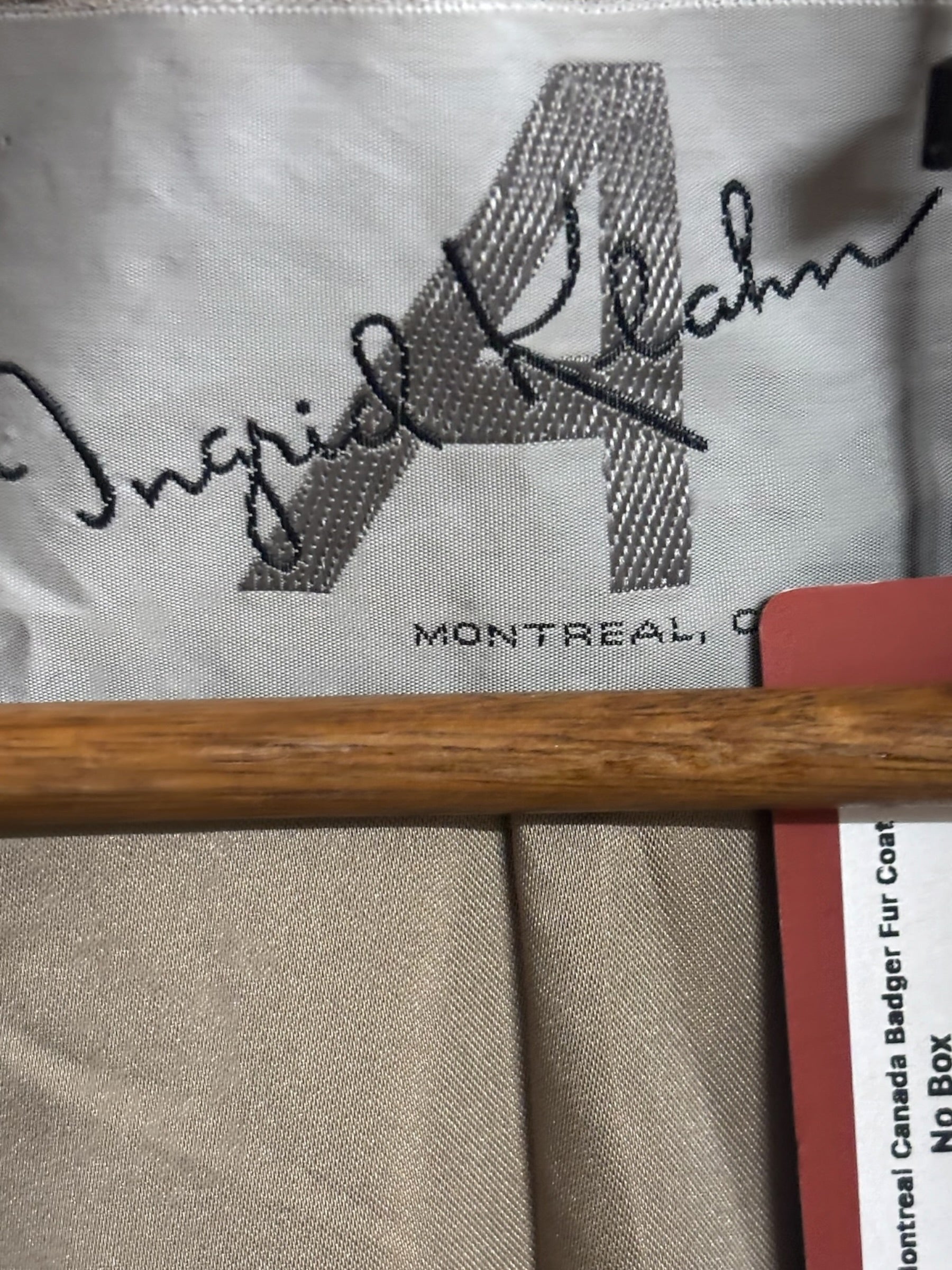 Ingrid Klahn x Montreal Canada Badger Fur Coat