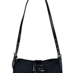 Fendi Black Nylon Mamma Baguette Shoulder Bag
