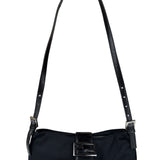 Fendi Black Nylon Mamma Baguette Shoulder Bag