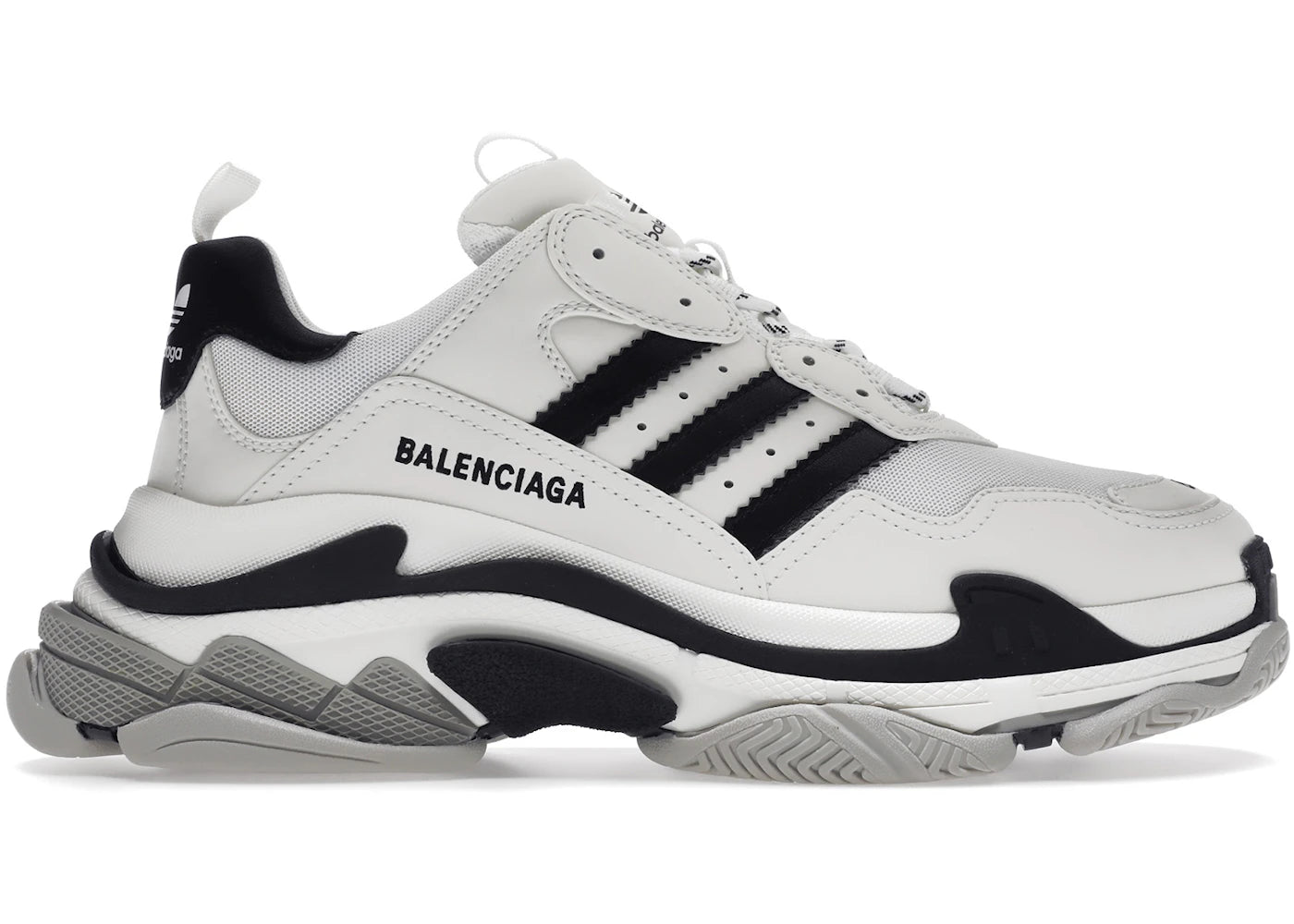 Balenciaga x adidas Triple S White Black