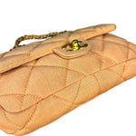 Chanel CC Flap Bag Peach Jersey Quilt