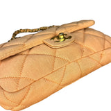 Chanel CC Flap Bag Peach Jersey Quilt