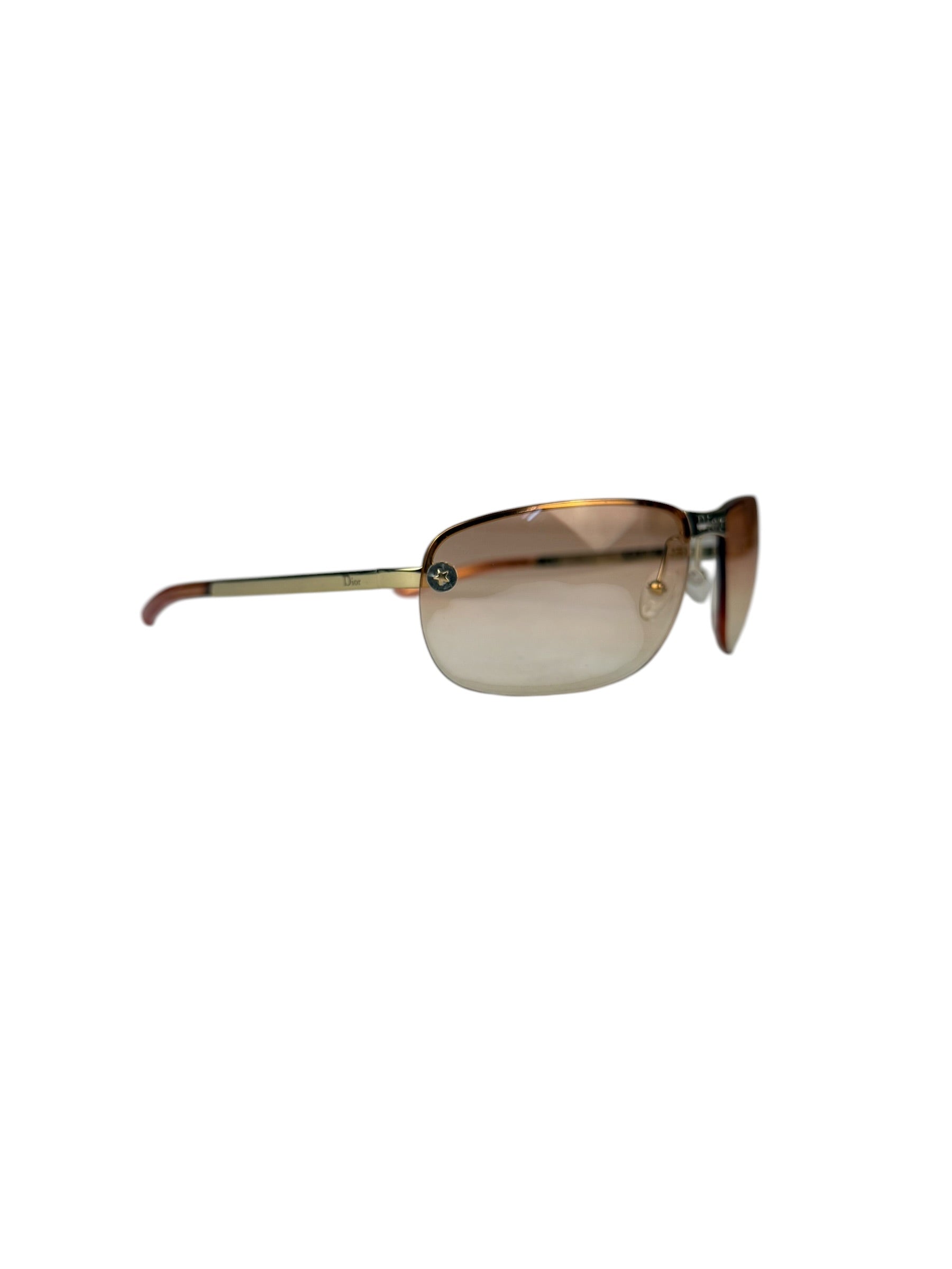 Christian Dior Vintage Pink Tinted Frame Sunglasses