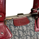 Christian Dior 2005 Doctor Bag Navy/Red Leather Trim