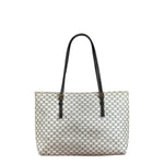 Celine White Macadam Coated Canvas Tote Bag