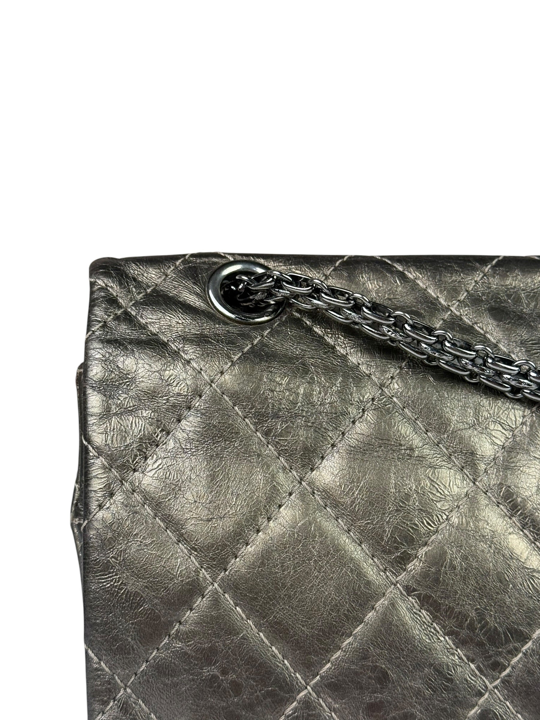 Chanel Metallic Quilted 2.55 Reissue Large Double Flap Bag '06-'08