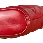 Chanel Vintage Red Quilted Lambskin Shoulder Bag 1989