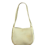Bottega Veneta Butter Yellow Satin Intrecciato Shoulder Bag