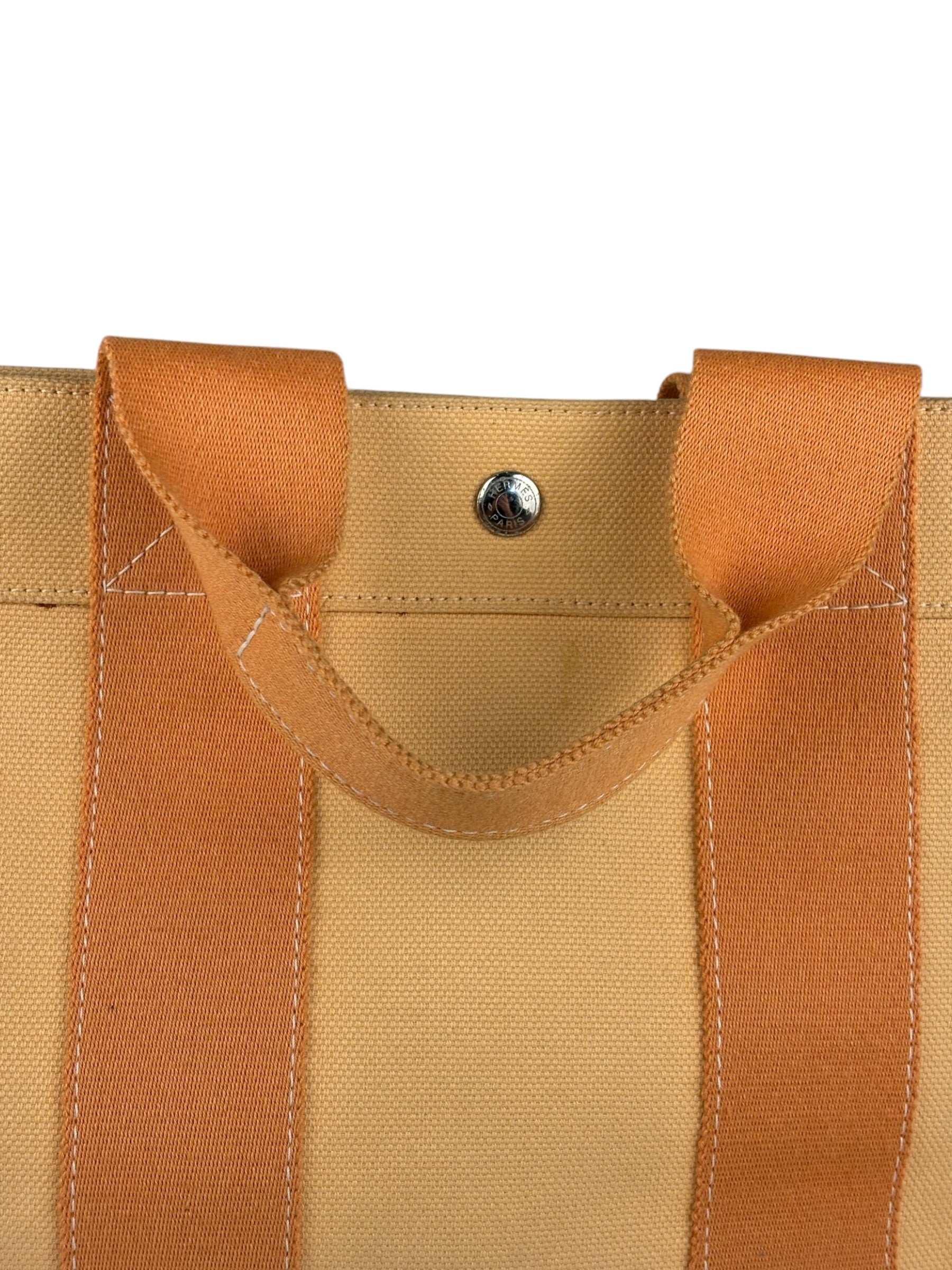 Hermes Light Beige/Orange Bora Bora Tote Bag PM