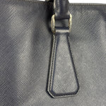 Prada Navy Blue Saffiano Leather Vertical Tote Bag