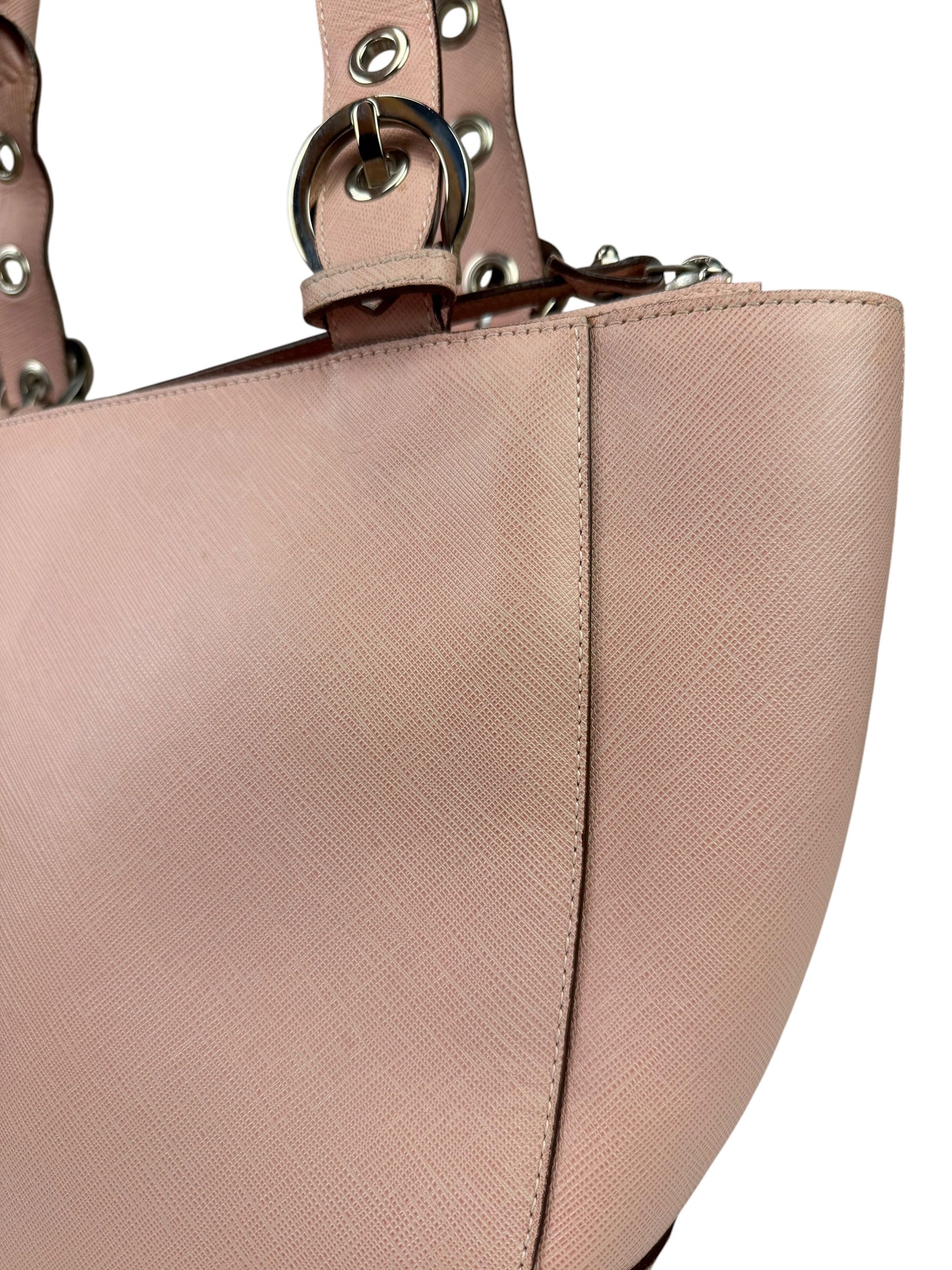 Salvatore Ferragamo Pink Saffiano Leather Shoulder Bag