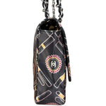 Chanel Lipstick Black Satin Single Flap Bag 2005