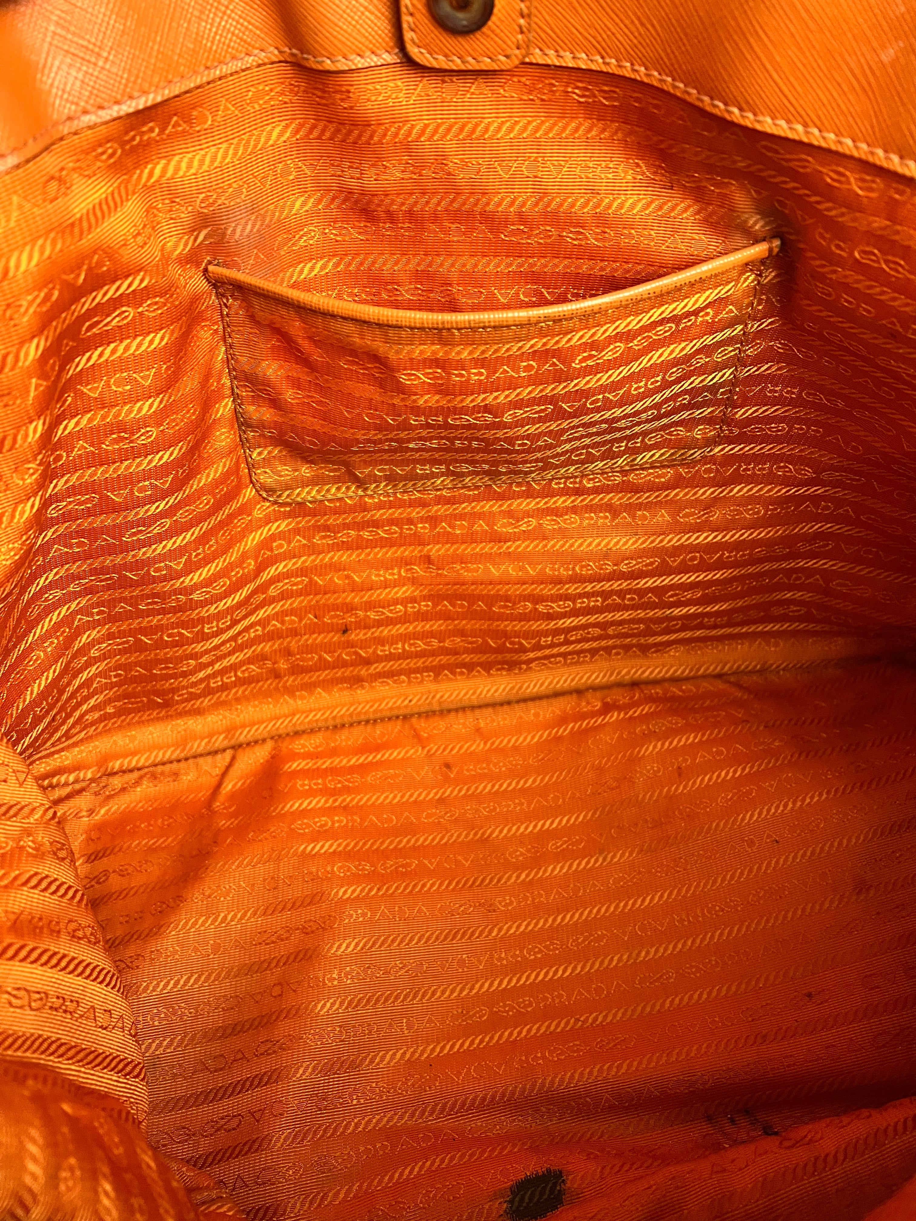Prada Saffiano Lux Tote Orange